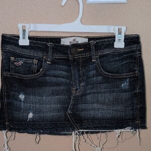 Hollister Women's Distressed Denim Mini Skirt